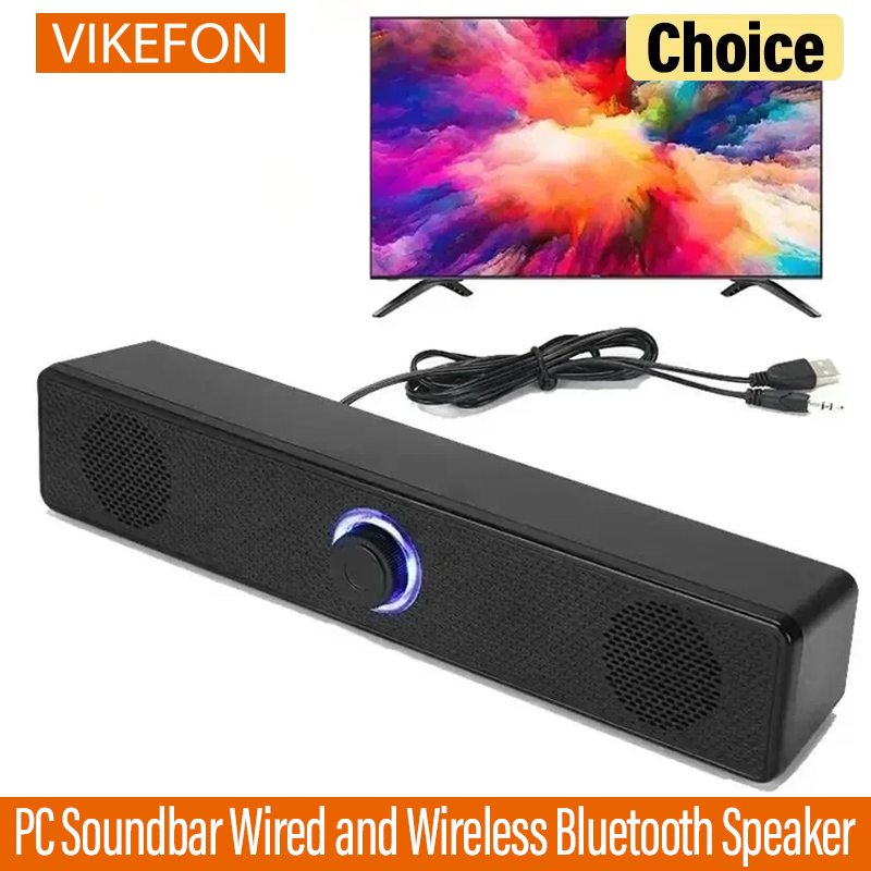 Home Cinema With Wireless Rear Speakers - PC Soundbar Wired and Wireless Bluetooth