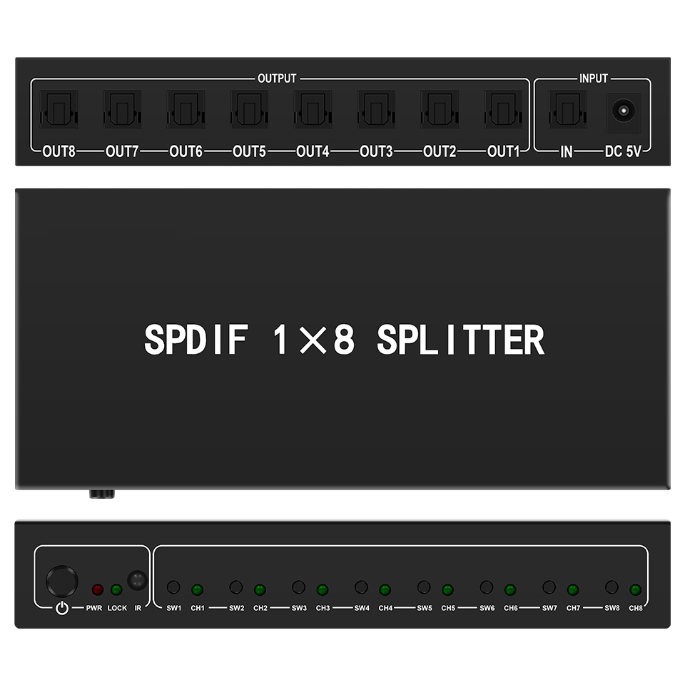 Home Cinema Marantz - Optical Audio Splitter,1 in 8 Out