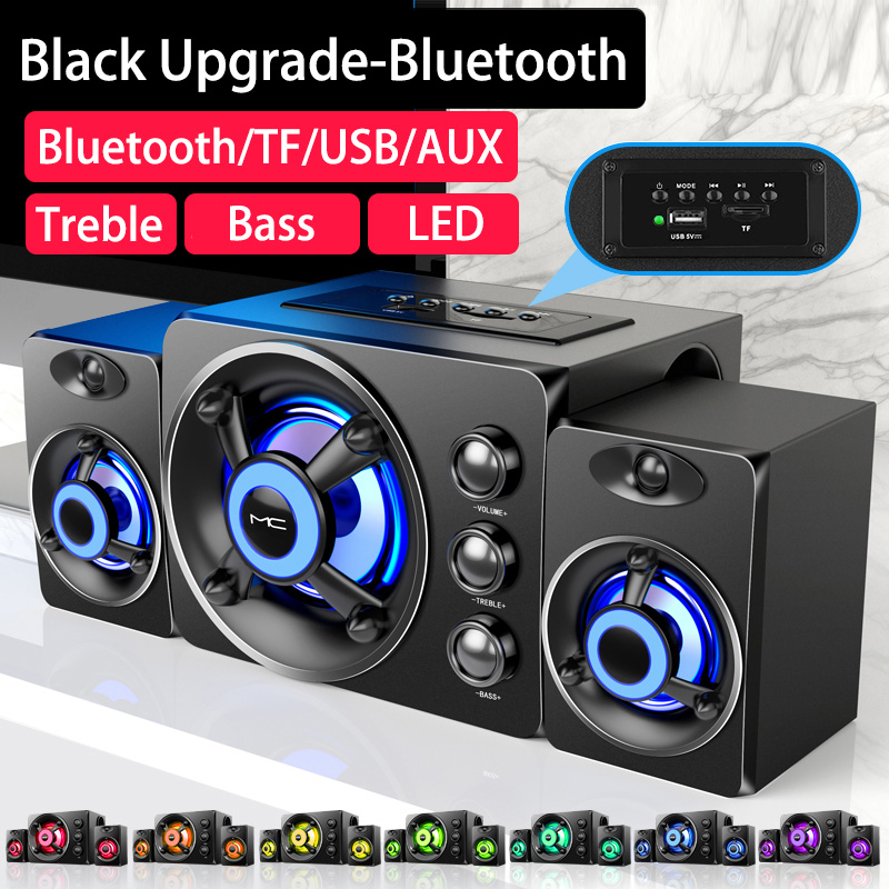 Home Cinema With Wireless Rear Speakers - HIFI 3D Stereo Alto-falantes Coloridos LED