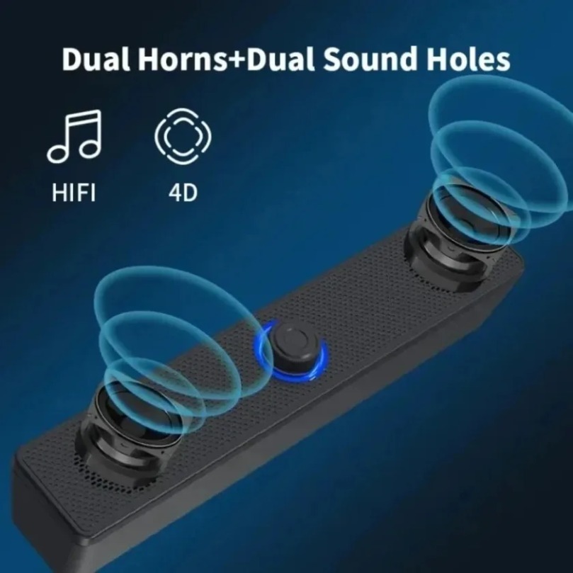 Home Cinema With Wireless Rear Speakers - Wireless Bluetooth and PC Soundbar Wired