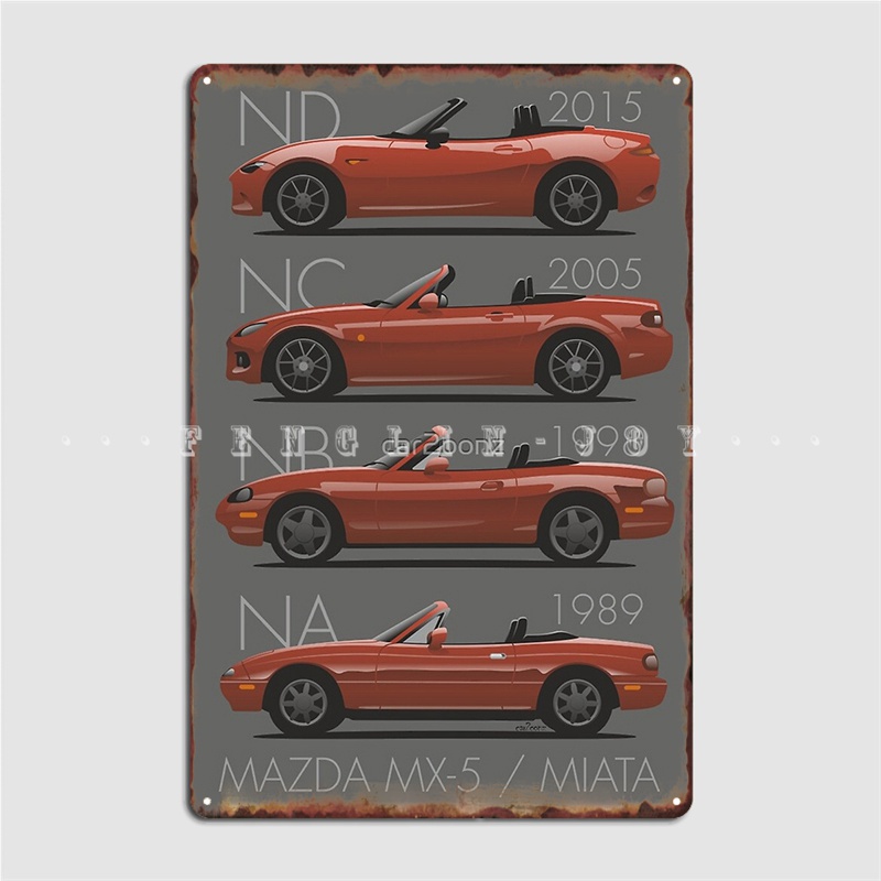 Home Cinema Logo - Mx-5 Evolutions Metal Plaque Poster Pub
