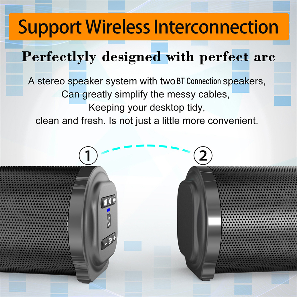 Sound Bar TV Sound System Blue - Home Cinema With Wireless Rear Speakers review and price