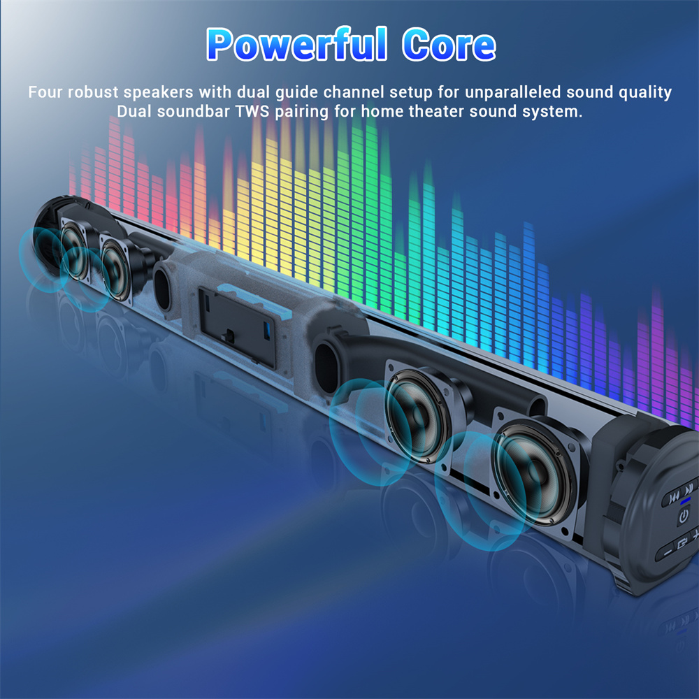 Sound Bar TV Sound System Blue - Home Cinema With Wireless Rear Speakers review and price