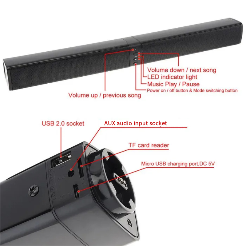 Powerful Soundbar Sound Radio  - Home Cinema With Wireless Rear Speakers review and price