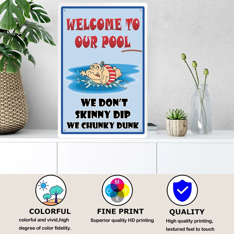 Tin Sign Pool Funny Rules Vint - Home Cinema Logo review and price