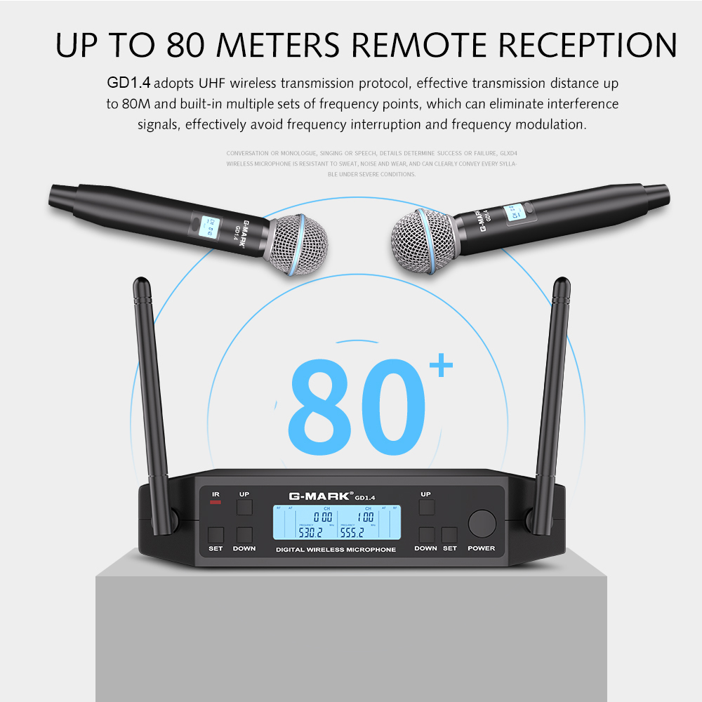 G-MARK GLXD4 Professional UHF  - Shure Mic Sm7B review and price