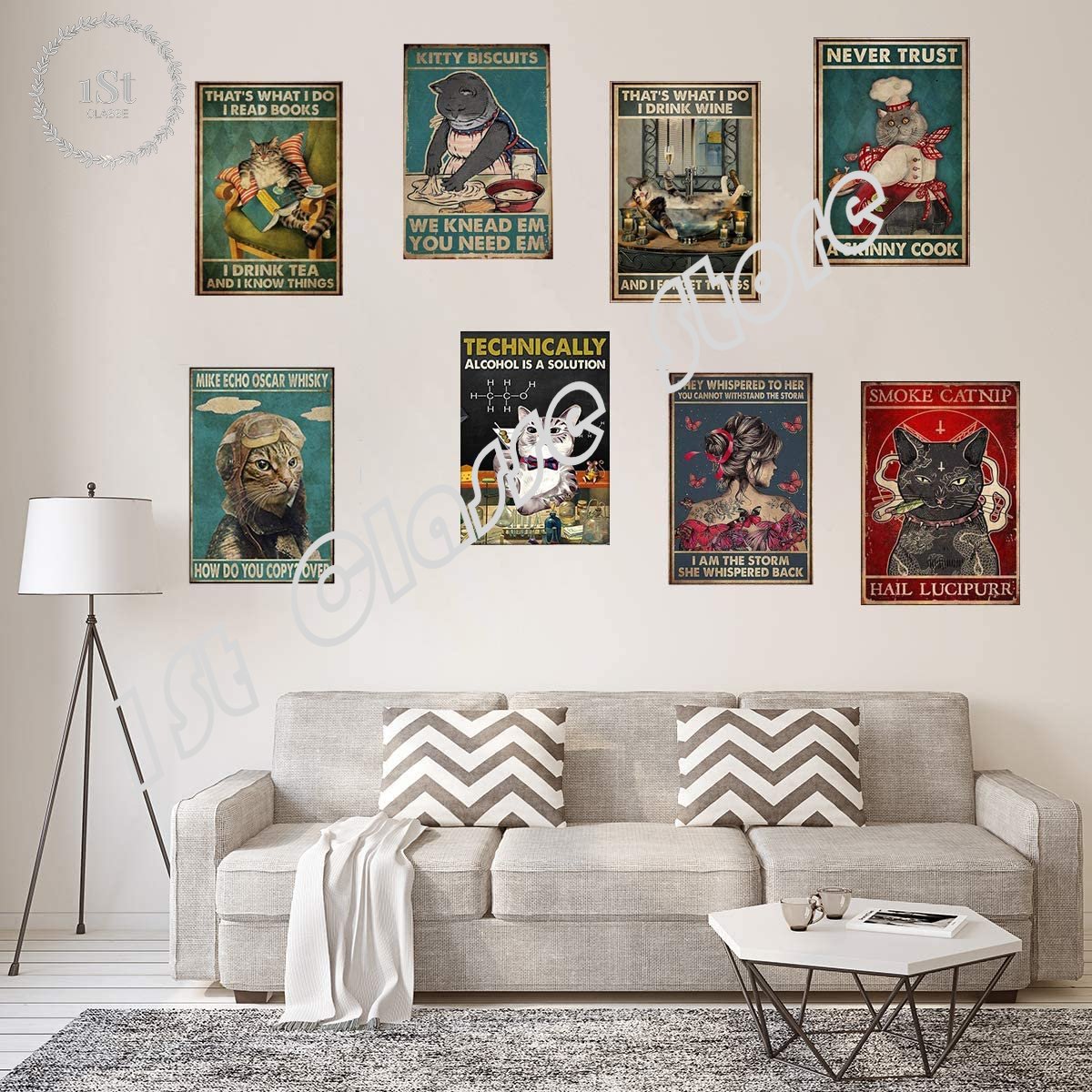 Achtung Minen Tin Sign art wal - Home Cinema Logo review and price