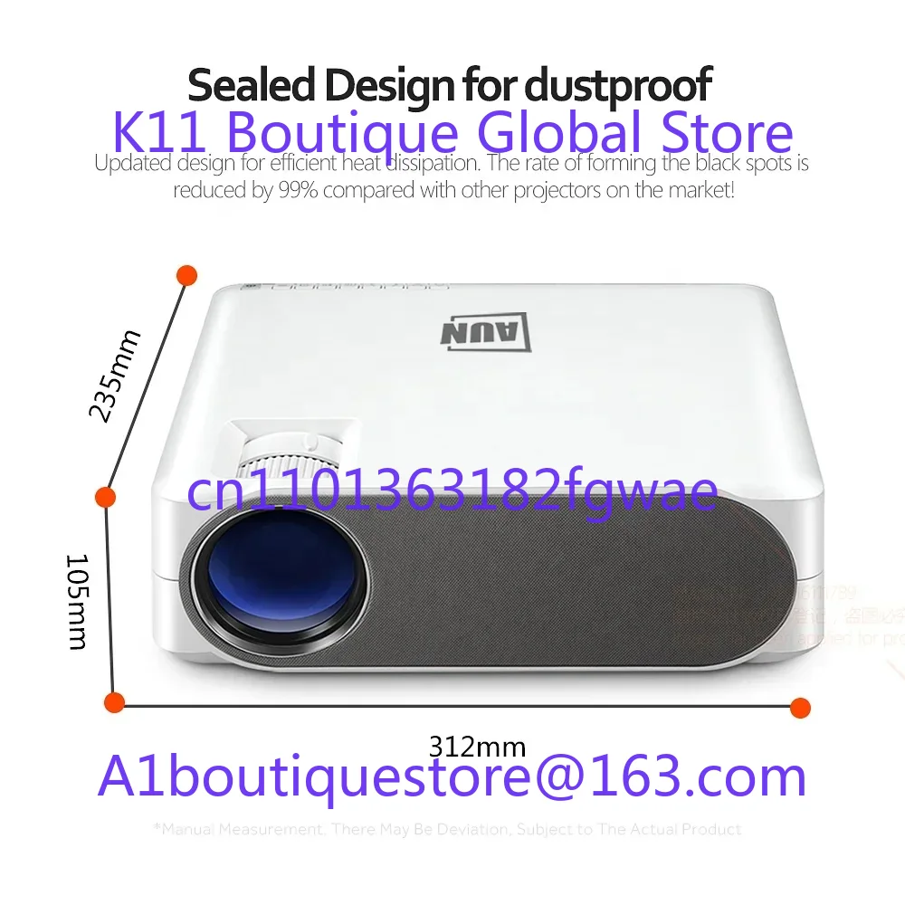 AUN Full HD Android Projector  - Home Cinema Diy review and price