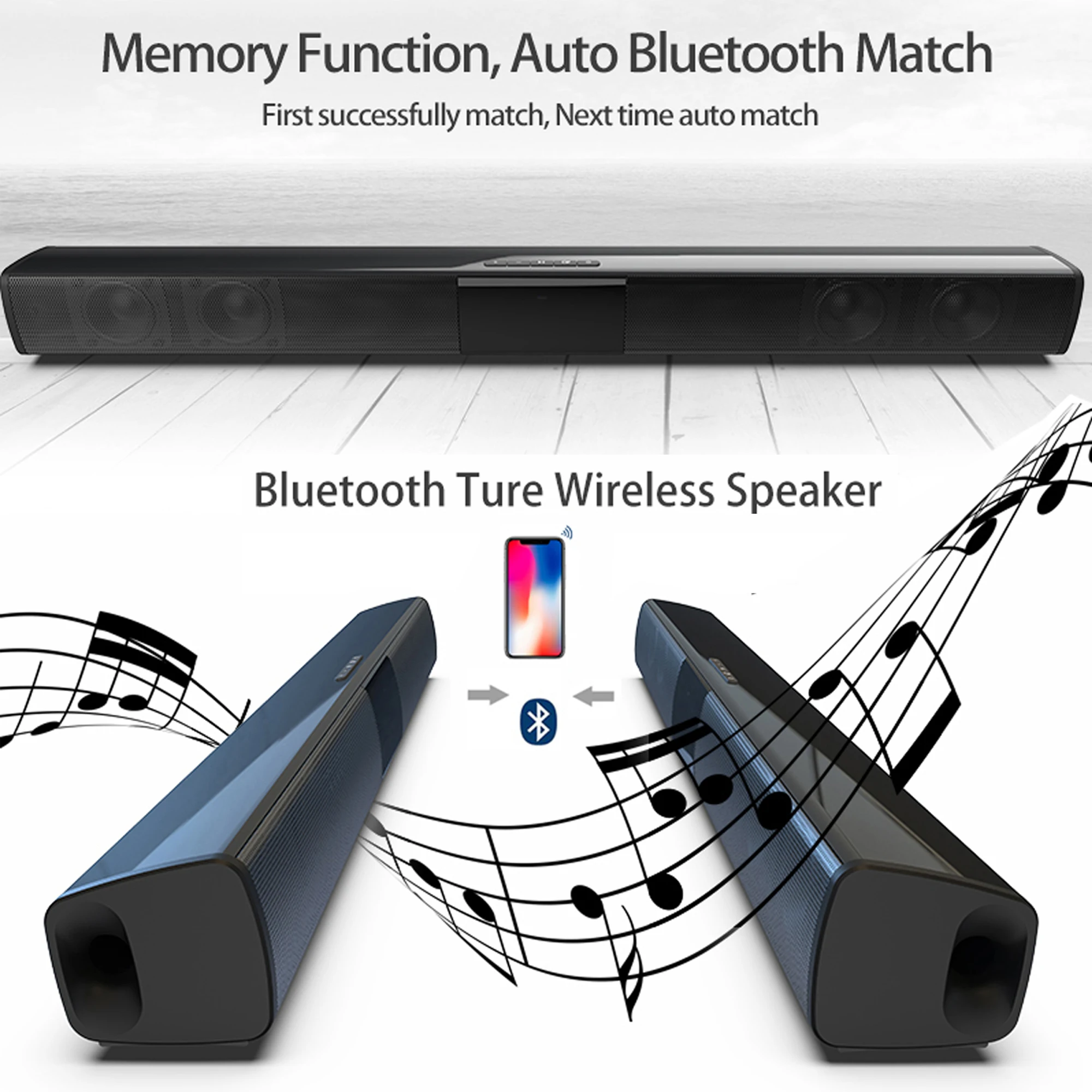 40W High Power Soundbar for TV - Home Cinema With Wireless Rear Speakers review and price