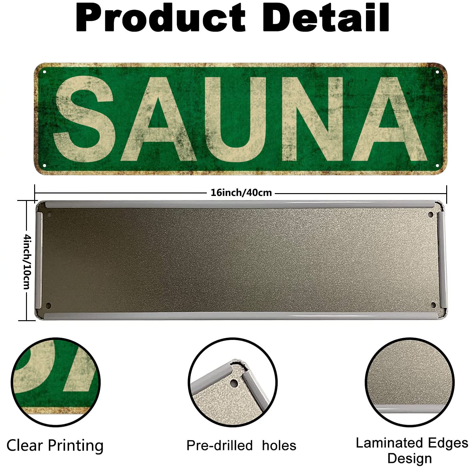Sauna Slim Tin Sign Street Fun - Home Cinema Logo review and price