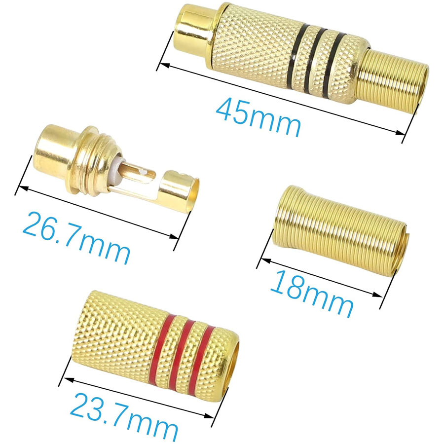 4PCS RCA Plug Gold Plated Sold - Home Cinema Marantz review and price